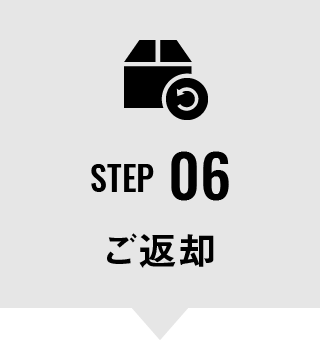 STEP 06 ご返却｜レンタルガイド｜イベントや展示会でご利用いただける液晶ディスプレイやモニター等を1日単位の料金設定でレンタル｜レンタルモニター.com